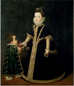 Sofonisba Anguissola Girl with a dwarf, thought to be a portrait of Margarita of Savoy, daughter of the Duke and Duchess of Savoy China oil painting art